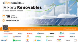Cartel de IV foro de renovables de El Economista