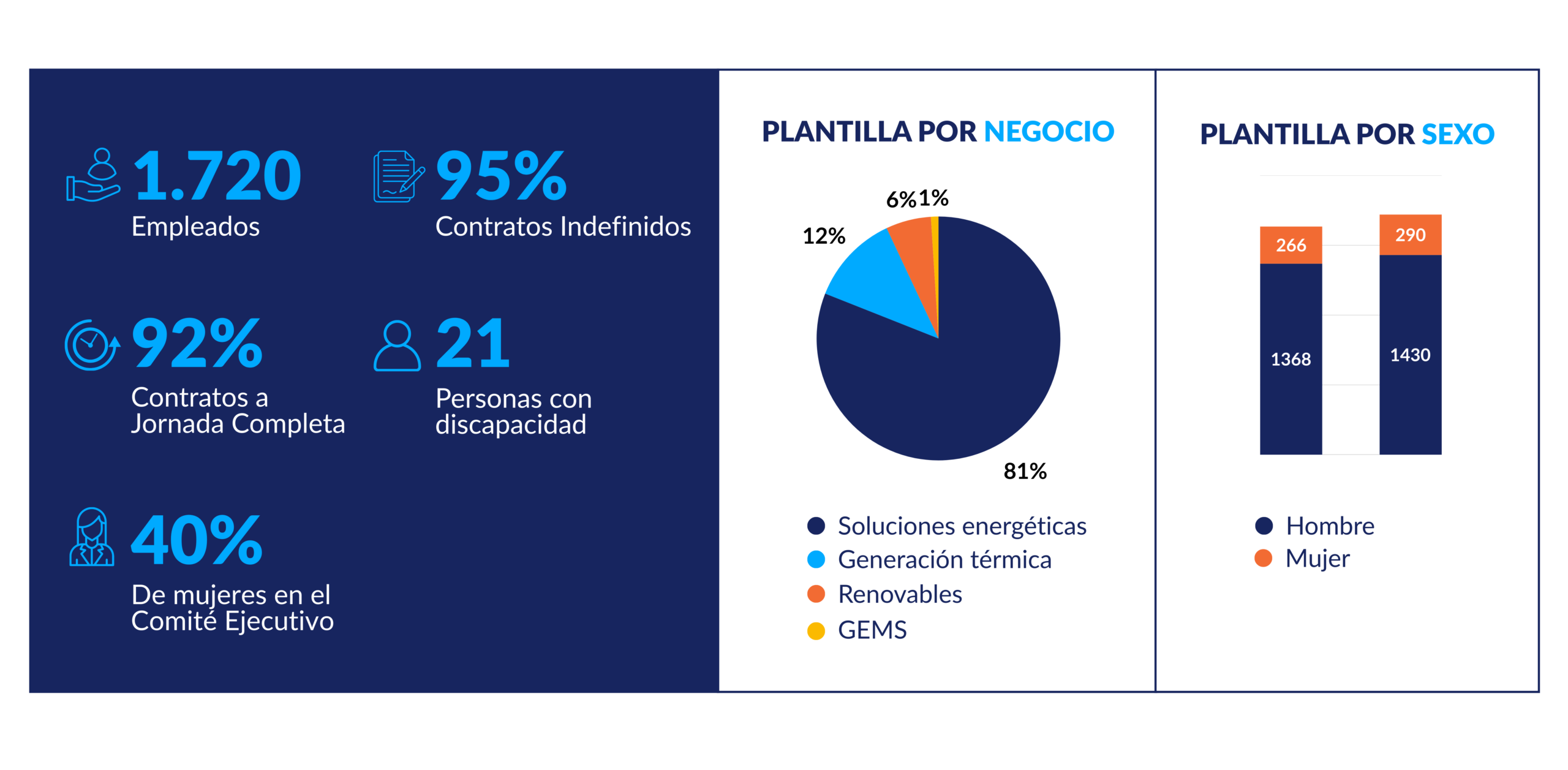 gráficas de la plantilla